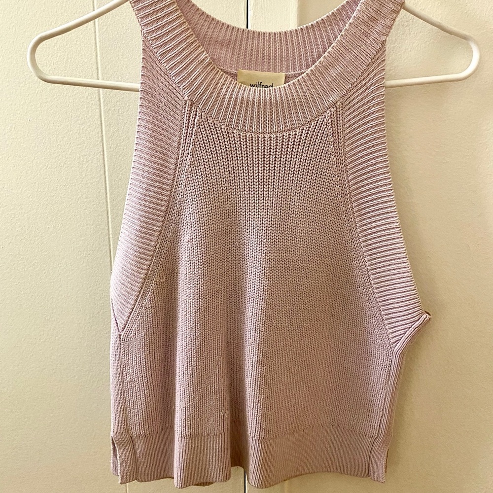 Aritzia sweater tank in lilac
